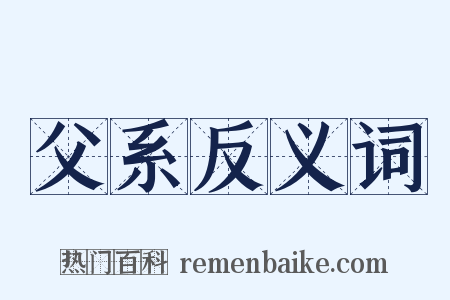 父系反义词是什么意思的图片